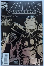 War Machine #1 Foil Cover Marvel Comics 1994 Direct Edition VF/NM Sleeve & Board
