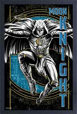 MOON KNIGHT LUNGE 12x18 FRAMED GELCOAT POSTER MARVEL STUDIOS DISNEY PLUS GIFT!!!
