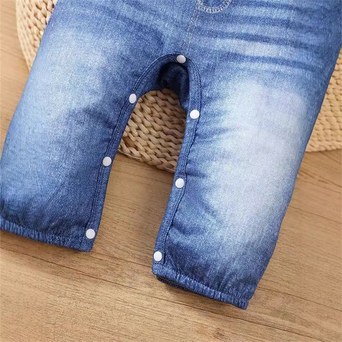 Baby Boys Pullover Casual Long Sleeve Suspender Pants Rompers Jumpsuits Winter - Picture 9 of 15