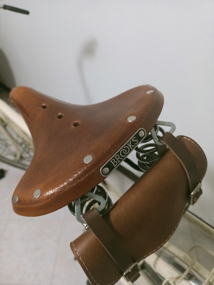 bicicletta uomo freni a bacchetta sella Brooks pelle