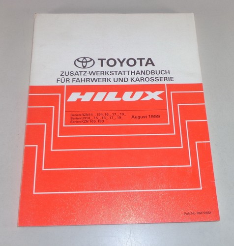 Manual De Taller Suplemento Toyota Hilux Chasis Y Carrocería Estado 08/1999