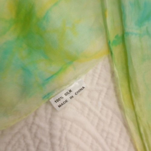 Scarf Elegant Multicolor100% Silk - Picture 2 of 4