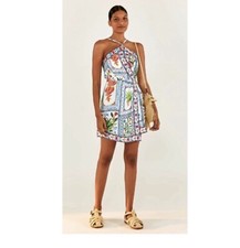 Farm Rio Tropical Tiles Mini Dress. NWT. Size XL. Retail- $235