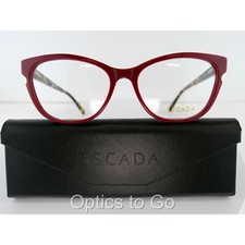 Escada VESD44K OU17 CHERRY RED /HAVANA 54-16-135 Eyeglass Frames