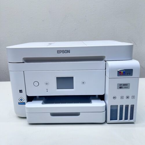 Epson EcoTank ET-4850 Color Inkjet All-In-One Printer- LOW PAGE COUNTER - Picture 2 of 7