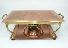 XXL Stövchen Rechaud Wärmeplatte England um 1900 gemarkt