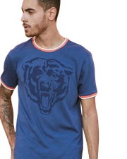 Junk Food NFL Mens Chicago Bears Throwback Ringer Tee Shirt New XS, S, M