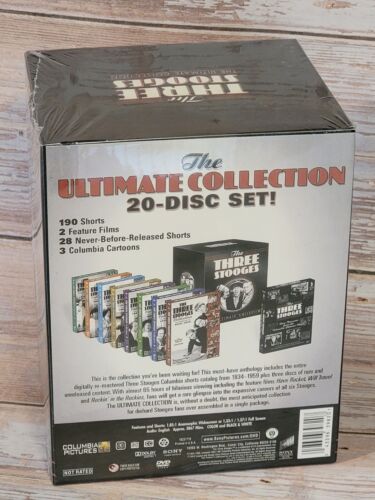 The Three Stooges Ultimate Collection ( 20 Disc DVD BOX SET ) Brand New Sealed - Picture 2 of 2