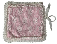 Taschentuch Aufbewahrung mit Spitze + 1 Taschentuch ca. 17x17 cm Ostalgie DDR