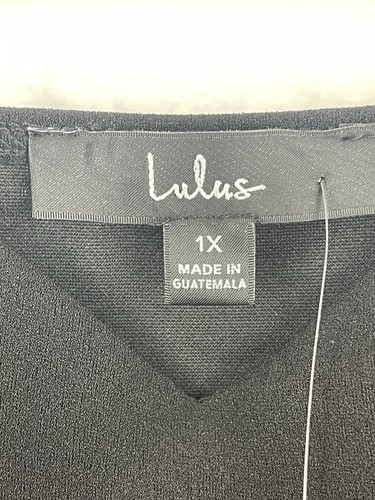 Lulus Dress Size 1X Black Forever Your Girl Bodycon Faux Wrap Spaghetti Straps - Picture 3 of 9
