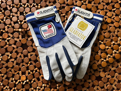 XL Blue  HANDBALL Gloves Leather Classic Men s