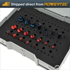 POWERTEC Router Bit Storage Tray for Festool Systainer SYS 1,organzier (71419)