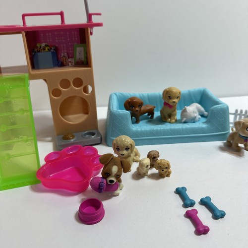 Barbie Doll Pet Dog Lot With Accessories Bed Bone Food EUC - Picture 2 of 9