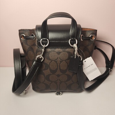 NWT Coach CL458 Amelia Backpack Signature Canvas & Leather  display picture 1