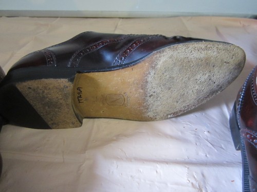 (3 pares) Zapatos de vestir vintage de cuero/superior para hombre talla 7,5 excelentes coleccionables. - Imagen 7 de 19