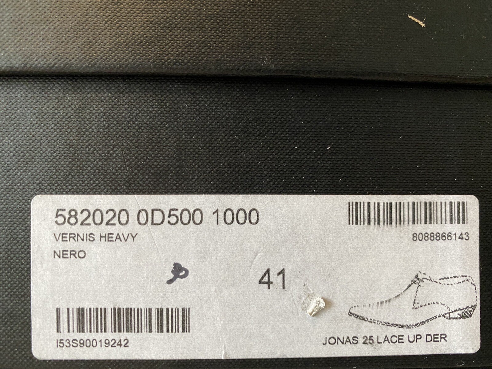 $800 Saint Laurent Jonas pelle verniciata nera taglia US 8 Made in Italy