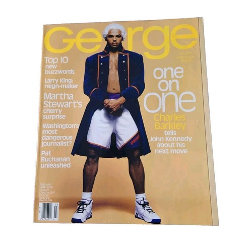 1996 FEBRUARY GEORGE MAGAZINE - CHARLES BARKLEY FRONT COVER - Exc. Condition