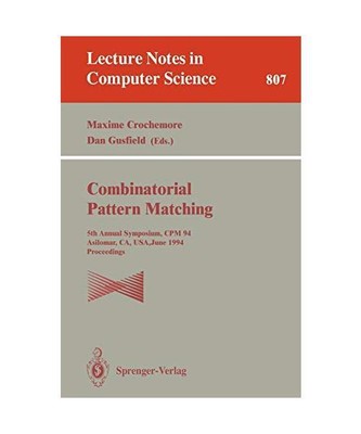 Combinatorial Pattern Matching: Fifth Annual Symposium, CPM '94, Asilomar, CA, U