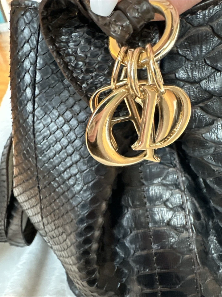 Christian Dior Diorific Python Hobo Convertible Handbag, tote, crossbody,bucket - Image 4 of 4