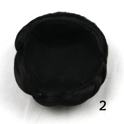 Damen Haar Chignon Geflochten Haardutt Chignon Clip In Haarteile Verlängerung - Bild 4 von 18