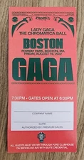 Lady Gaga Fenway Park Concert Unused Suite Ticket Pass 8/19/22