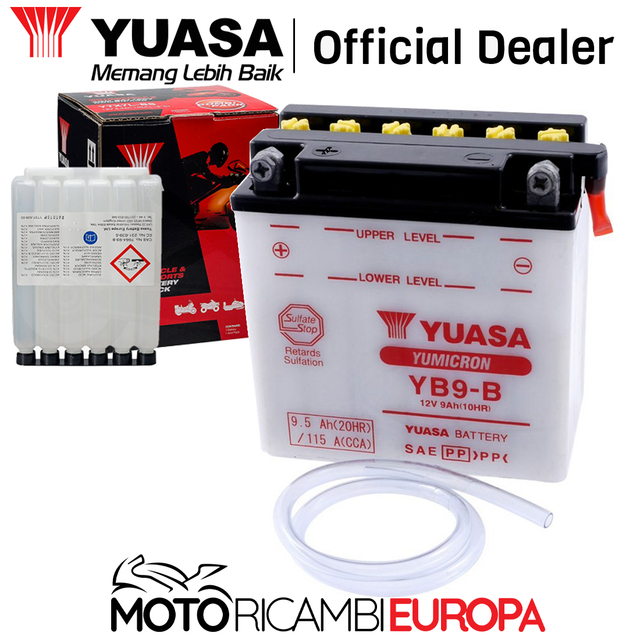 BATTERIA YUASA YB9-B 12v 9Ah PIAGGIO LIBERTY RST 4T 50-125 2007 2008 BATTERIA YUASA YB9-B 12v 9Ah PIAGGIO LIBERTY RST 4T 50-125 2007 2008