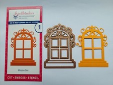 Spellbinders Shapeabilites D-Lites Window One Cut Emboss Stencil Die Craft