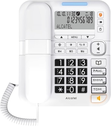 Alcatel TMAX 70 White Corded Big Button Telephone Elderly Call Block Phone - Picture 2 of 10