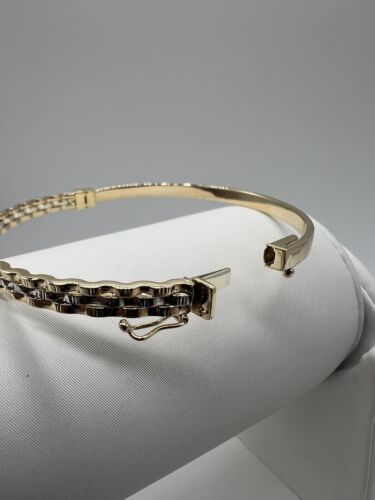 9ct Gold Ladies 7.5 Inch 5mm Wide Bracelet / Bangle FULL UK Hallmark & Boxed - Picture 3 of 4