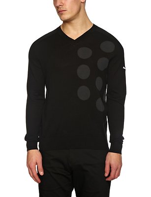 PUMA GOLFBALL INTARSIA PULLOVER SCHWARZ NEU