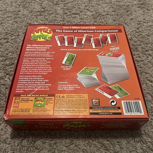 Apples to Apples The Game of Hilarious Comparisons Gently Used Family GOOD - Picture 2 of 6