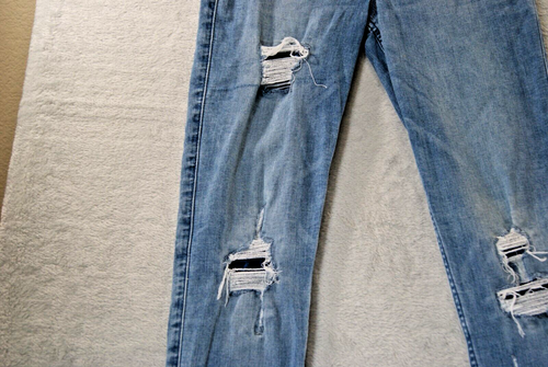 Abercrombie & Fitch Girls Kids Jeans Slim 15 Distressed High Rise - Picture 3 of 16