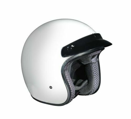 3/4 White Helmet Vintage Style by Kali Lightweight Small S Harley Rider - Picture 2 of 7