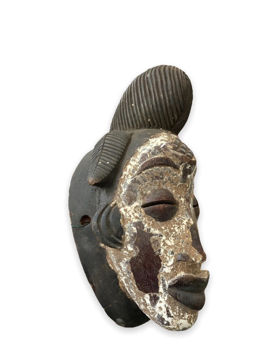 Vintage African Ceremonial Mask Tribal Art Large sculpture Primitive Rare Old 20
