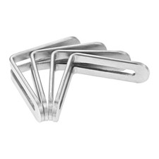 4pcs Silver Adjustable Furniture Support Connector L Corner Braces 19x55x55mm