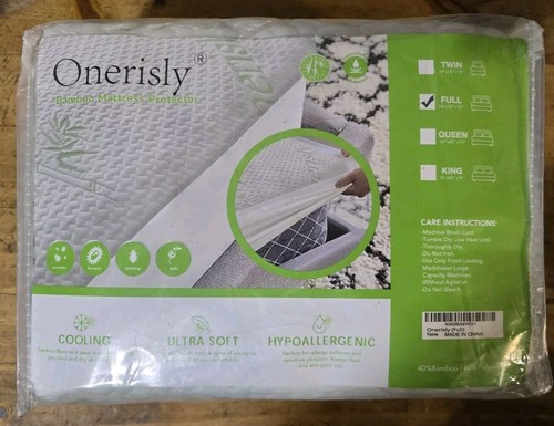 Onerisly Bambus Matratzenschoner Full Size Hypoallergen Ultra Weich Kühlend