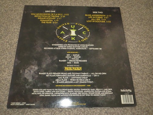ACID REIGN ~THE FEAR~ RARE HARD TO FIND 1ST PRESS LP VINYL SLAYER EXODUS THRASH - Picture 2 of 4