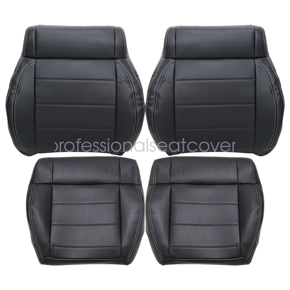 For 2008 2009 2010 2011 2012 Jeep Wrangler Driver & Passenger Leather Seat Cover Foto 3 de 4