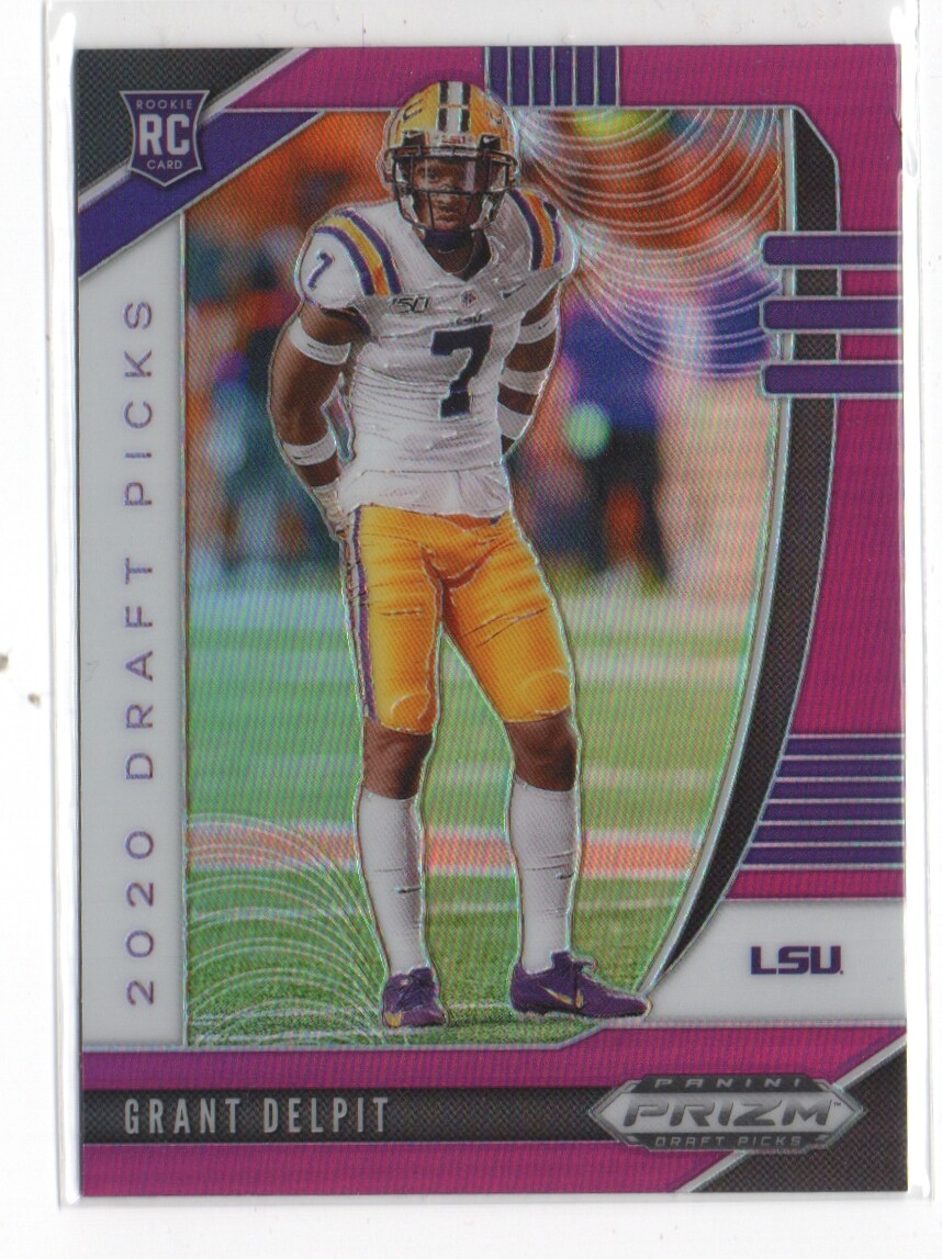 2020 Panini Prizm Draft Picks Rookies Pink Grant Delpit #153 Rookie RC