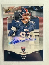 K233,866 - 2018 Upper Deck USA Football U17 Auto #A10 Cody Hix #/99