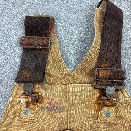 Carhartt Dungarees Kids 26x22 Tan Overalls Double Knee Quilted Duck Bib Youth* - Picture 12 of 15