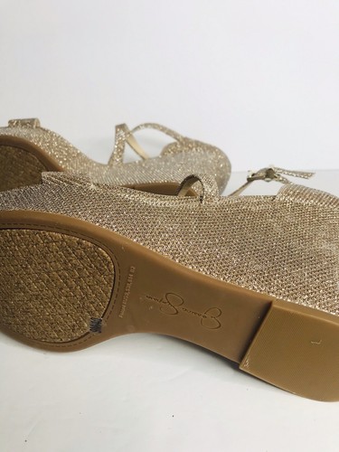 Jessica Simeon Wedge Heel Shoes Sz 9M/40 Strappy Glitter. - Picture 8 of 8