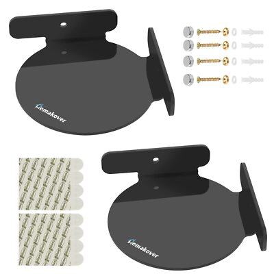 Acrylic Mini Circular Corner Shelf Mount Security Cameras Screwless Black