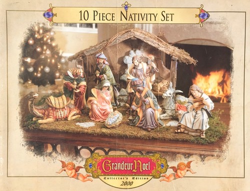 Mary Grandeur Noel Large 10 Piece Porcelain Nativity Set 2000 Replacement - Picture 6 of 8