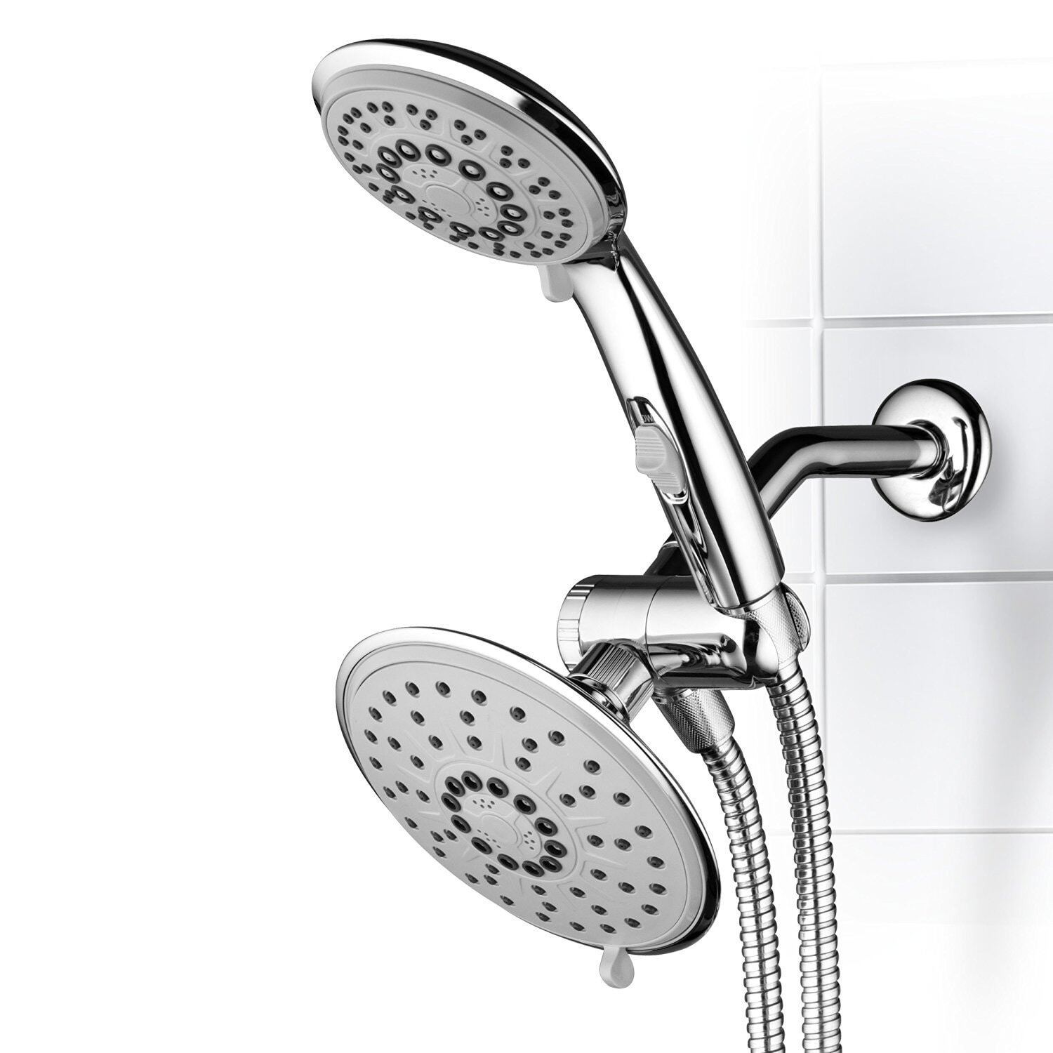 Hydroluxe 30-Setting 3-Way Rainfall Shower Head and Handheld Silver