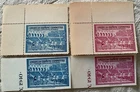 1940 Helsinki Olympic 4 x POSTER STAMPS / USA / FINLAND