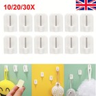 10/20/30PCS SELF ADHESIVE STICK ON END HOOKS FOR NET CURTAIN WIRE WHITE