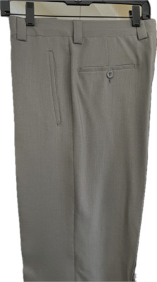 Men's Pants 100% Wool ,Flat Front ,Col. Gray Made In Italy ,Art.937