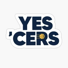 Indiana Pacers, Yes 'Cers, NBA Finals 2025 Vinyl Die Cut Sticker