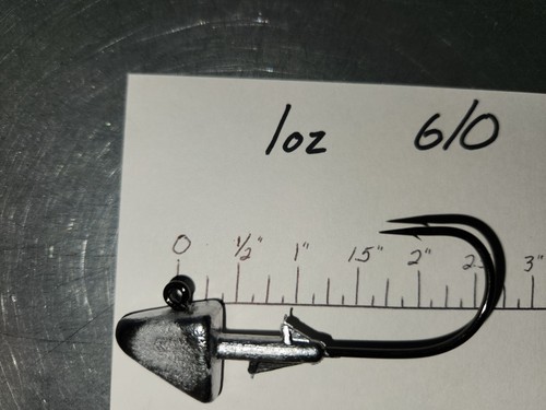15 1oz S9 Shad Head Jigs auf HD Mustad 4/0 5/0 6/0 7/0 oder 8/0 BLN Haken - Bild 8 von 10